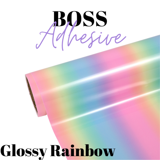 Adhesive Vinyl- Boss Adhesive - Glossy Rainbow