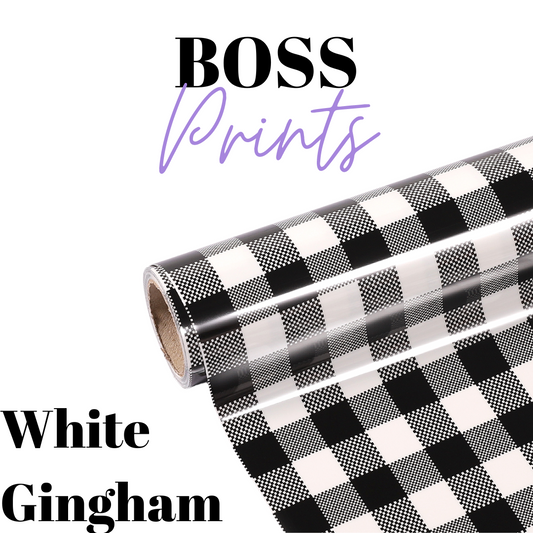 HTV- Boss Gingham - WHITE