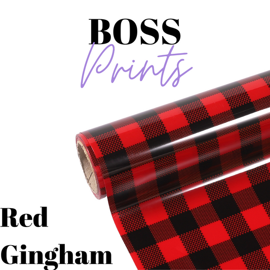 HTV- Boss Gingham - RED