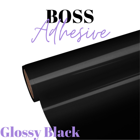 Adhesive Vinyl- Boss Adhesive - Glossy Black