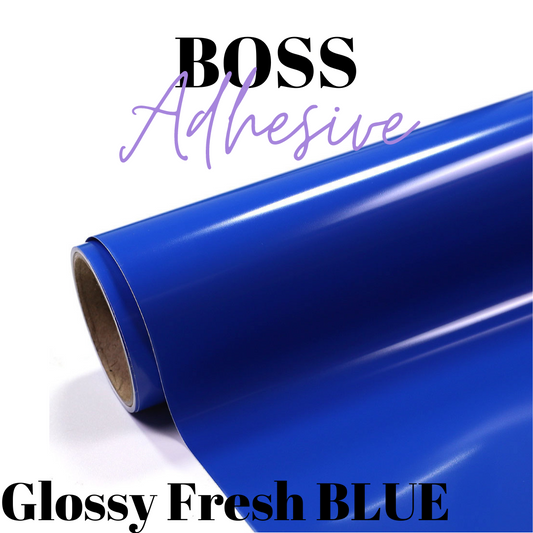Adhesive Vinyl- Boss Adhesive - GLOSSY FRESH BLUE