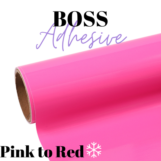 Adhesive Vinyl- Boss Adhesive - Cold Colour Change Pink/Red