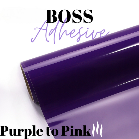 Adhesive Vinyl- Boss Adhesive - Hot Colour Change Purple/Pink
