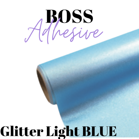 Adhesive Vinyl- Boss Adhesive - GLITTER LIGHT BLUE