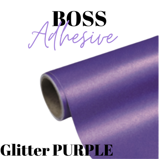 Adhesive Vinyl- Boss Adhesive - GLITTER PURPLE