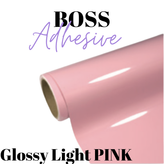 Adhesive Vinyl- Boss Adhesive - GLOSSY LIGHT PINK