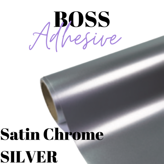 Adhesive Vinyl- Boss Adhesive - SATIN SILVER