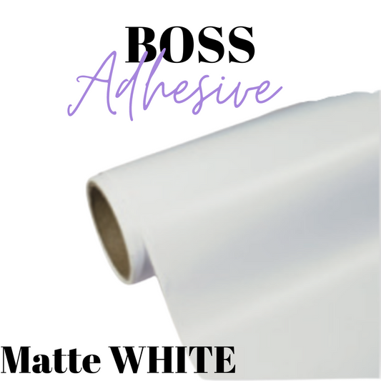 Adhesive Vinyl- Boss Adhesive - MATTE WHITE