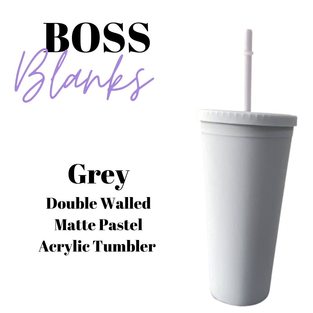 24oz Double Walled Matte Acrylic Pastel Tumbler