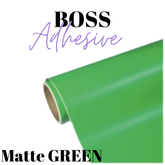 Adhesive Vinyl- Boss Adhesive - MATTE GREEN