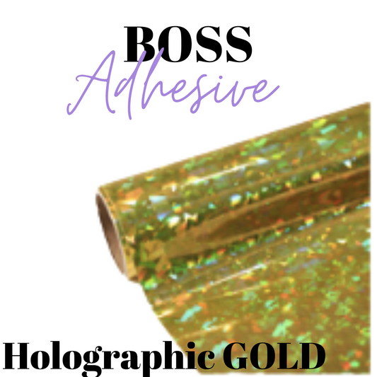 Adhesive Vinyl- Boss Adhesive - HOLO GOLD