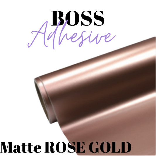 Adhesive Vinyl- Boss Adhesive - MATTE ROSE GOLD