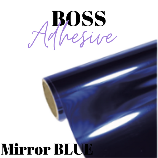 Adhesive Vinyl- Boss Adhesive - MIRROR BLUE
