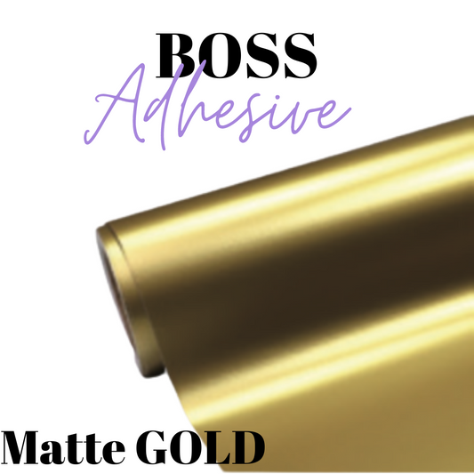 Adhesive Vinyl- Boss Adhesive - MATTE GOLD