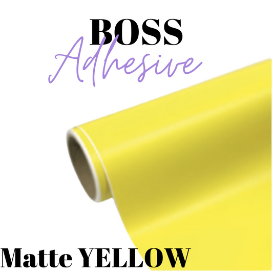 Adhesive Vinyl- Boss Adhesive - MATTE YELLOW