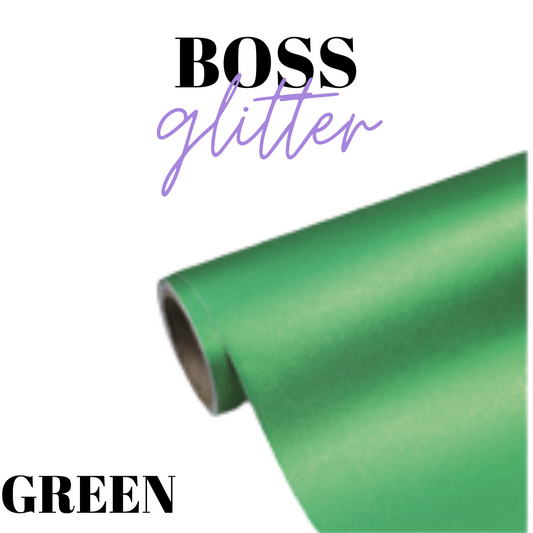 Adhesive Vinyl- Boss Adhesive - GLITTER GREEN