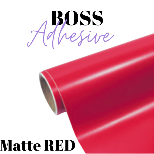 Adhesive Vinyl- Boss Adhesive - MATTE RED