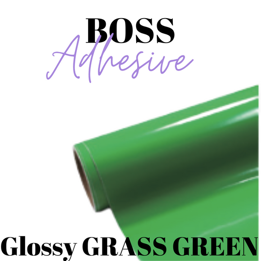 Adhesive Vinyl- Boss Adhesive - GLOSSY GRASS GREEN