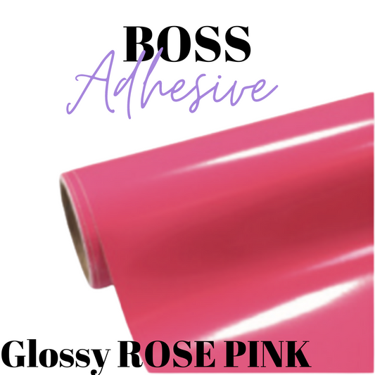Adhesive Vinyl- Boss Adhesive - GLOSSY ROSE PINK