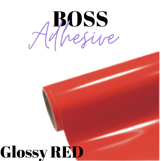 Adhesive Vinyl- Boss Adhesive - GLOSSY RED