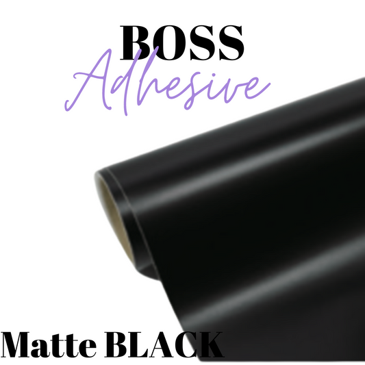 Adhesive Vinyl- Boss Adhesive - MATTE BLACK