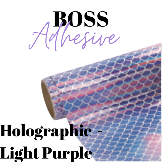 Adhesive Vinyl- Boss Adhesive - HOLO LILAC FISHSCALE