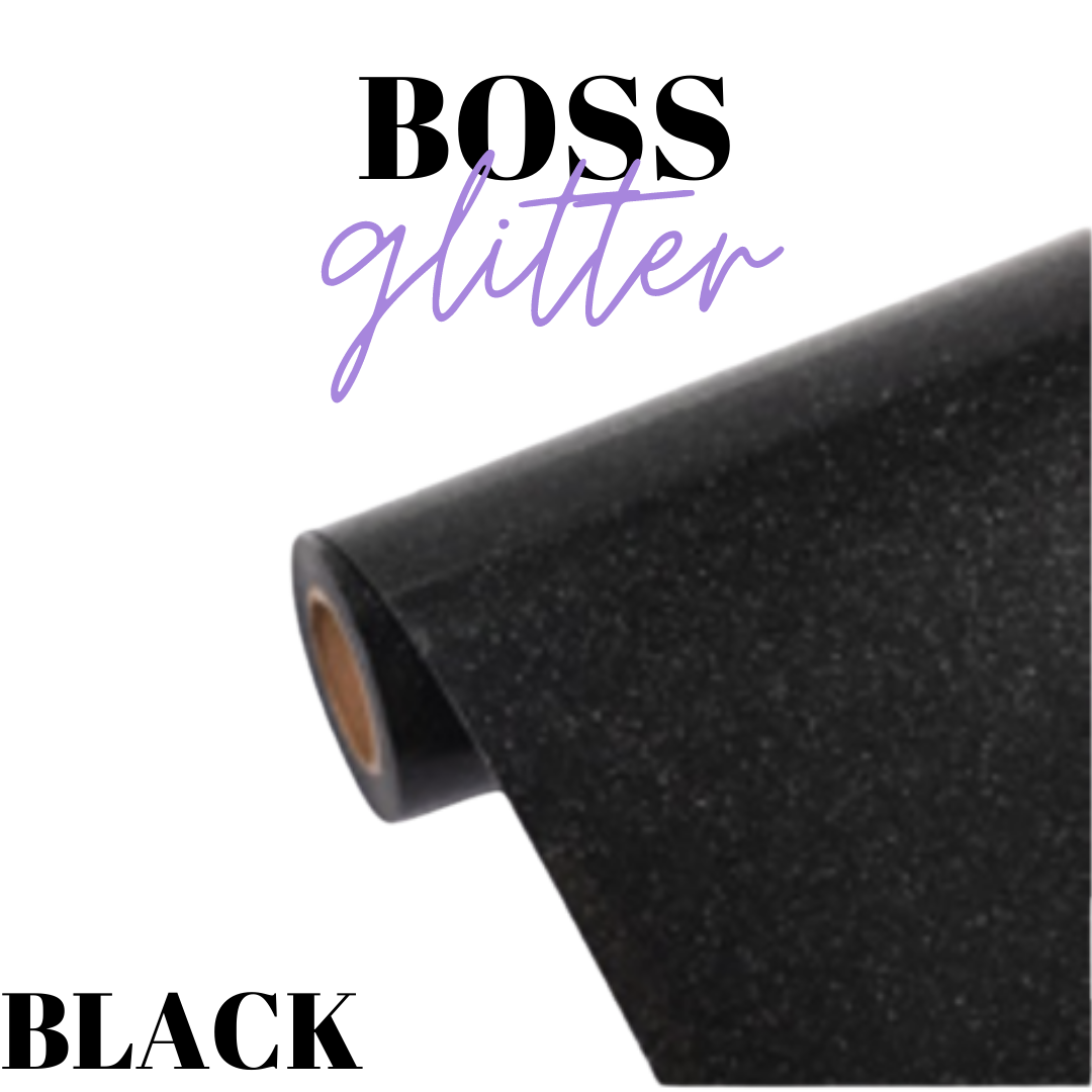 Boss Htv Design HTV - BossGlitter - Black - Boss Vinyl