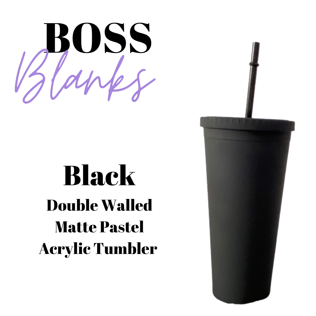24oz Double Walled Matte Acrylic Pastel Tumbler