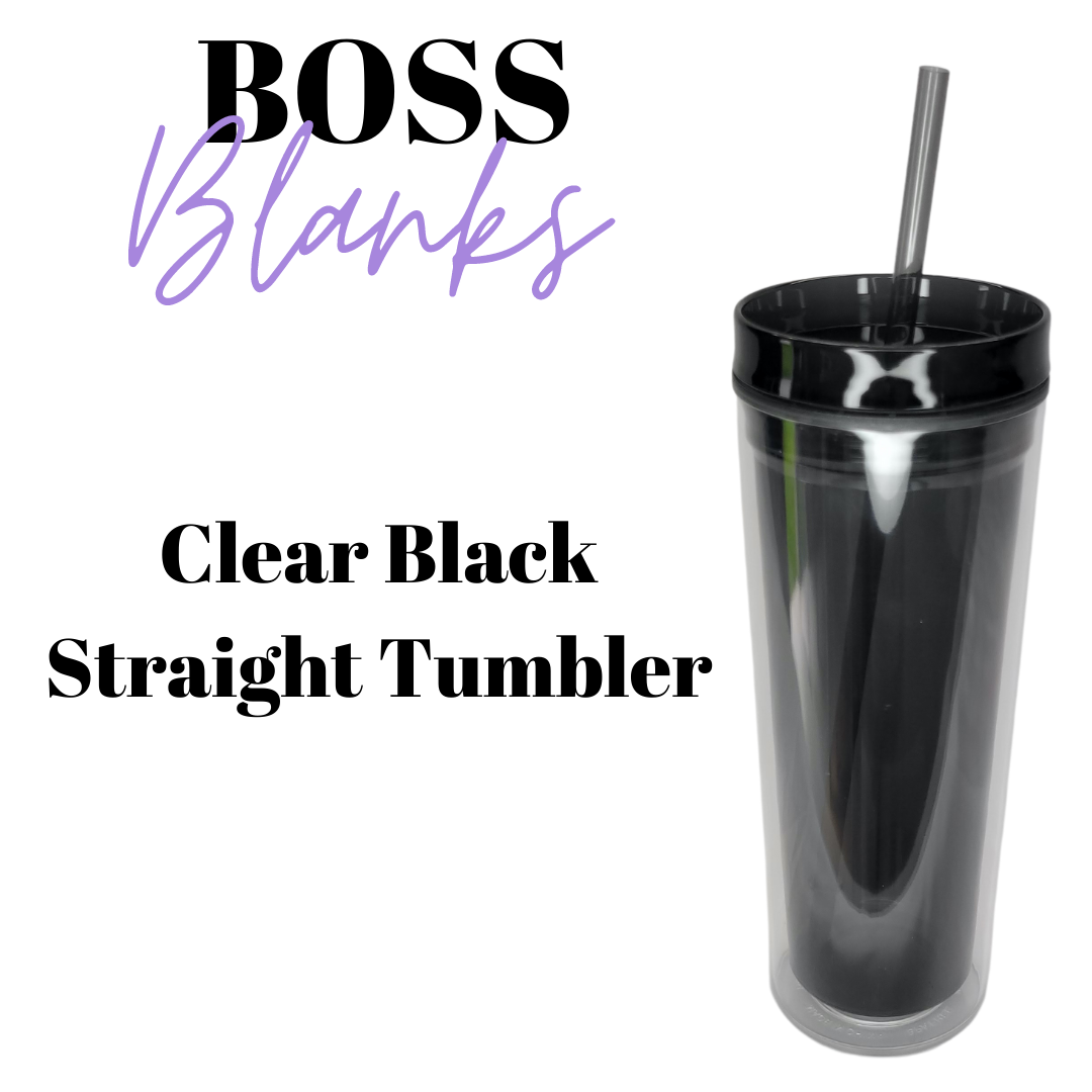 19oz Pastel Clear Straight Acrylic Tumbler